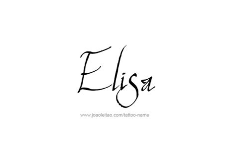 Elisa Name Tattoo Designs